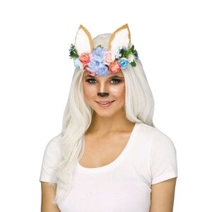 Forest Fox Animal Ear Floral Halloween Headpiece Tiara